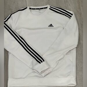 Mens medium white adidas sweater